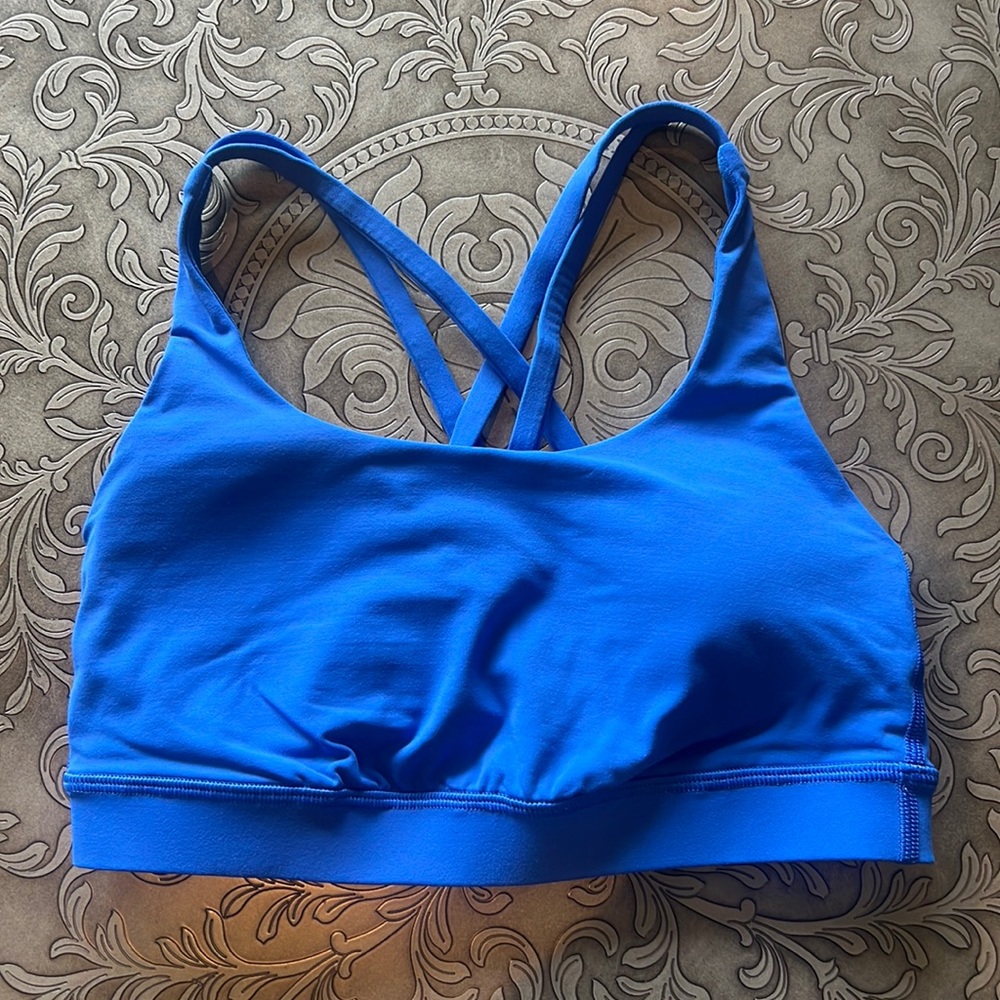 NWOT 🍋 Lululemon Blazer Blue Tone Energy Bra Size 4